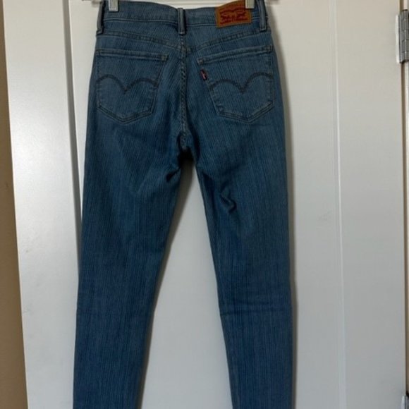 LEVIS 710 Railroad Striped Super Skinny Crop Jean 25 - Picture 3 of 9